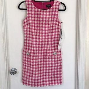 Pink Tweed Mini Dress
